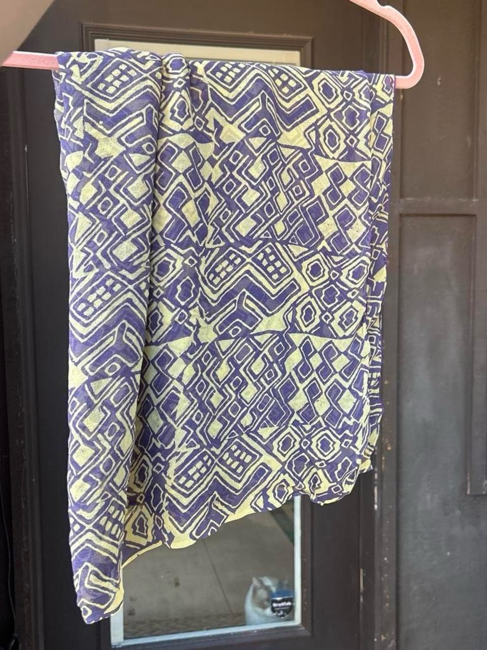 Noa Noa Abstract Geometric Silk Scarf